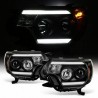 2012-2015 FITS  Toyota Tacoma  Black c bar halo projector headlights