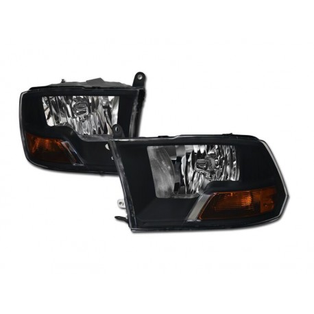 2009-2017 Dodge  Ram black amber Headlights 1500/2500