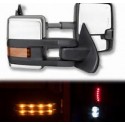 2015 Look Chevy Silverado 2007-2013 power heated Towing mirrors with led turn signal front and back