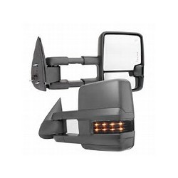 2015 Style Chevy Silverado 2007-2013 power heated towing mirrors with leds smoke turn signals and white reverse lights