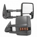 2015 Style Chevy Silverado 2007-2013 power heated towing mirrors with leds smoke turn signals and white reverse lights