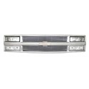 1994-1998 chevy c-10 tahoe suburban  combo headlights grille with 4mm billet aliminum grile