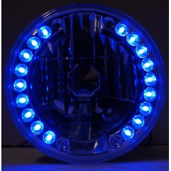 LED 7"Round conversion headlights with blue led side lights