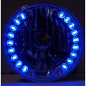 LED 7"Round conversion headlights with blue led side lights
