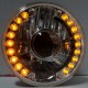 Conversion headlights 7" round projector with amber led side lights