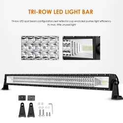 Trucktek premium Led 50" TRI Row Llightbar combo spot flood beam 320 watts