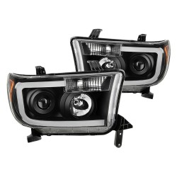 2007-2013 Toyota Tundra Black C Bar halo projector headlights