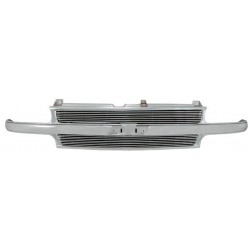 1999-2002 Chevy Silverado chrome  grille replacement with 4mm billet grille replacment shell