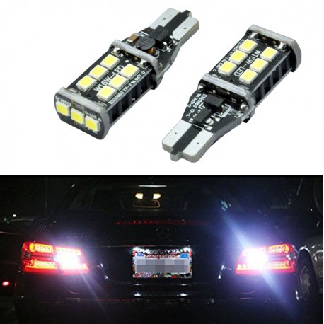 194 t-10 5 time strobe lights bulbs pair 6000k white