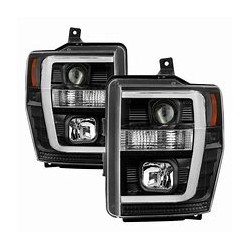 2008-2010 FORD F250/350 SUPER DUTY C BAR HALO PROJECTOR HEADLIGHTS