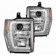 Chrome 2008-2010 FORD F250/350 SUPER DUTY C BAR HALO PROJECTOR HEADLIGHTS