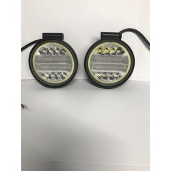 Led high power work lights 40 watts 4.5" round with halo 6000k