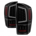 Led taillights 2016-2018 FITS  toyota tacoma black smoke with c bar halo
