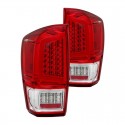 Led taillights 2016-2018 FITS toyota tacoma red with c bar halo