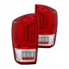 Led taillights 2016-2018 FITS toyota tacoma red with c bar halo