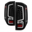 Led Taillights 2014-2018 FITS Toyota Tundra Black optic c bar rear taillights