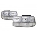 1999-2002 CHEVY SILVERADO TAHOE CHROME HEADLIGHTS COMBO