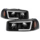1999-2006 GMC SIERRA C BAR HALO PROJECTORS BLACK HOUSING