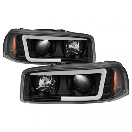 1999-2006 GMC SIERRA C BAR HALO PROJECTORS BLACK HOUSING