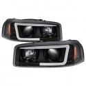 1999-2006 GMC SIERRA C BAR HALO PROJECTORS BLACK HOUSING