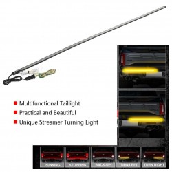 UNIVERSAL 60" LED TRIPLE ROW TAILLIGHT LIGHT BAR REVERSE WHITE AND RED AND AMBER TURN SIGNALS