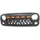 JEEP JK WRANGLER 2007-2017 SHARK STYLE GRILLE WITH AMBER DRL LED LIGHTS