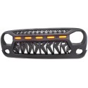 JEEP JK WRANGLER 2007-2017 SHARK STYLE GRILLE WITH AMBER DRL LED LIGHTS