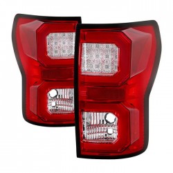 2007-2013 TOYOTA TUNDRA DUAL C BAR RED CLEAR TAILLIGHTS