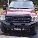 1999-2004 FORD F250/350 SUPER DUTY BLACK GRILLE W DRL AMBER LIGHTS AND LOGO