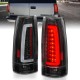 1988-1999 CHEVY C1500 LED C BAR TAILLIGHTS BLACK TAHOE SUBURBAN