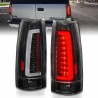 1988-1999 CHEVY C1500 LED C BAR TAILLIGHTS BLACK TAHOE SUBURBAN