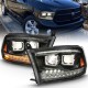 DODGE RAM 2009-2018 BLACK SWITCHBACK DRL  BAR HALO PROJECTORS HEADLIGHTS