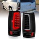 CHEVY TAHOE SUBURBAN  2007-2013  DRL C BAR BLACK LED TAILLIGHTS