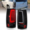 CHEVY TAHOE SUBURBAN  2007-2013  DRL C BAR BLACK LED TAILLIGHTS