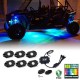 Led RGB multicolor blue tooth 6pc rock light kit