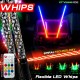 LED RGB MULTICOLOR  WHIP ANTENNA  PAIR 5FT WITH REMOTE