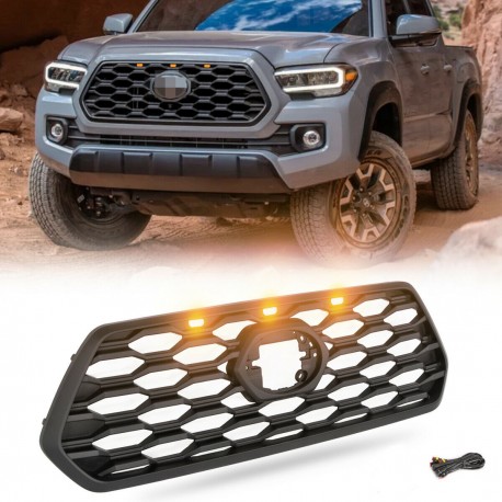 2016-2020 TOYOTA TACOMA HONEYCOMB GRILLE WITH LOGO SHOW AND LED LIGHTS