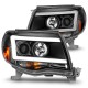 2005-2011 TOYOTA TACOMA C BAR HALO PROJECTORS BLACK HEADLIGHTS