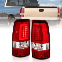 2003-2006 CHEVY SILVERADO C BAR LED RED CLEAR TAILLIGHTS 1500/2500/GMC SIERRA