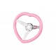 UNIVERSAL PINK HEART STEERING WHEELS 6 HOLE WITH CHROME CENTER