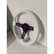WHITE NEO CHROME STEERING WHEEL 3 SPOKE WITH 6 HOLE UNIVERSAL