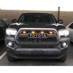 2016-2021 TOYOTA TACOMA TRD STYLE GRILLE WITH LOGO SHOW AND 4 LED AMBER LIGHTS