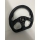 UNIVERSAL D SHAPE STEERING WHEELS 6 HOLE 320MM BLACK WRAP WITH BLK STRIPE WITH  NO HORN BOTTON