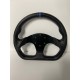 UNIVERSAL D SHAPE STEERING WHEELS 6 HOLE 320MM BLACK WRAP WITH BLUE  STRIPE WITH NO  HORN BOTTON