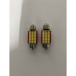 LED DOME LIGHTS 36MM WHITE 6500K HIGH POWER CANBUS PAIR INTERIOR BULBS 24 SMDS