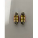 LED DOME LIGHTS 36MM WHITE 6500K HIGH POWER CANBUS PAIR INTERIOR BULBS 24 SMDS