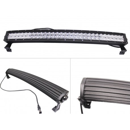 31.5" Cree Led Curved Double Row Light Bars 180 Watts 60 Led 12600 Lumens 6000K White Combo Spot/Flood