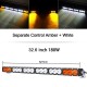 LED LIGHT BARS T6 MODEL 180 WATTS 32.5" AMBER WHITE 17100 LUMENS CREE CHIPS