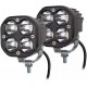 LED OCTAGON SHAPE 2X3 40 WATTS CLEAR SPOT DRIVING LIGHTS 1400 LUMENS EACH