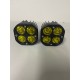 LED OCTAGON SHAPE 2X3 40 WATTS AMBER SPOT DRIVING LIGHTS 1400 LUMENS EACH